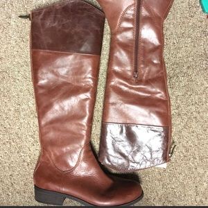 BCBGeneration 2-toned crinkle brown boots - size 8 BCBG